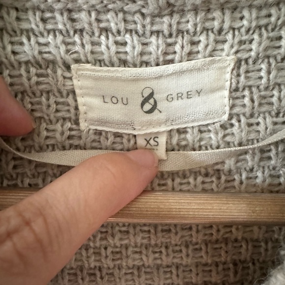 Lou & Grey Knit Cardigan Sweater in Oatmeal - Picture 4 of 8